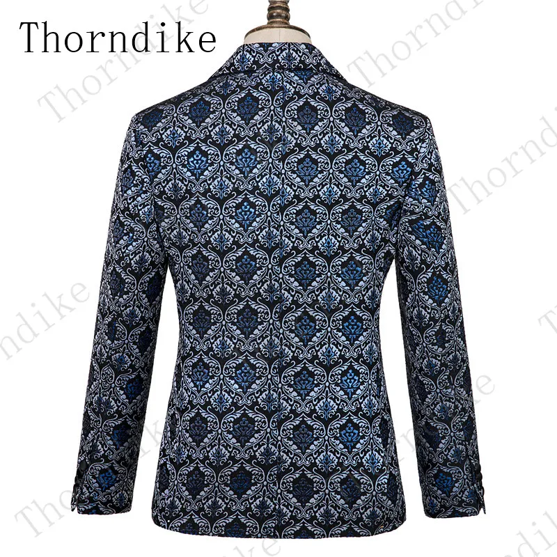 Thorndike последний дизайн черный цветочный мужской костюм Модный узор приталенные Смокинги Костюмы из 3 предметов под заказ стиль смокинг Masculino