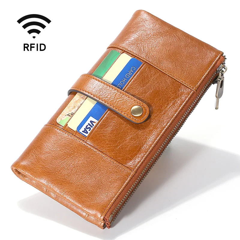 

Мужской кошелек из натуральной кожи, с Rfid-защитой