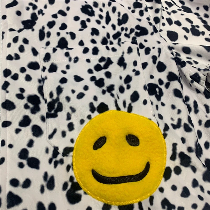 Куртка на молнии Kanye CPFM.XYZ для мужчин и женщин рубашка из шерсти пальто с пятнистым