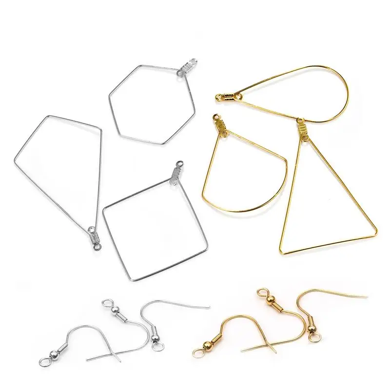 40 шт. ювелирные изделия из нержавеющей стали ушной провод серьги крючки обруч