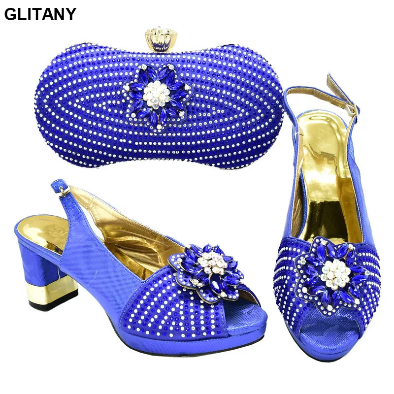 Итальянская обувь синего цвета с сумочкой в комплекте оптовая продажа коллекция