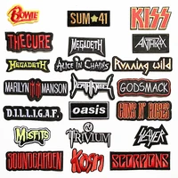band rock music iron on patches cloth mend decorate clothes apparel sewing decoration applique badges heavy metal