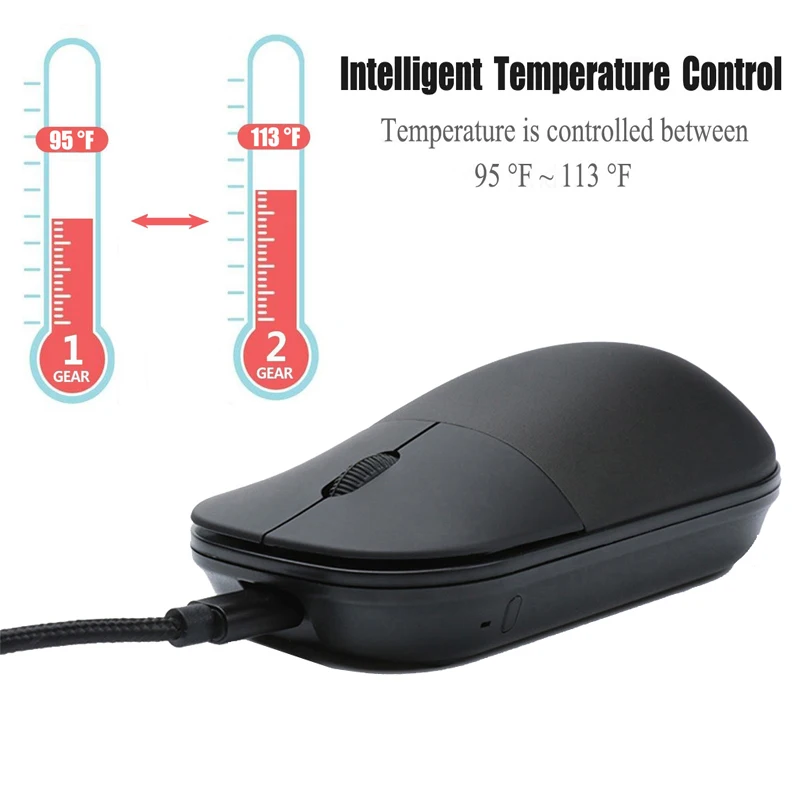 Проводная эргономичная металлическая USB мышь с подогревом для рук