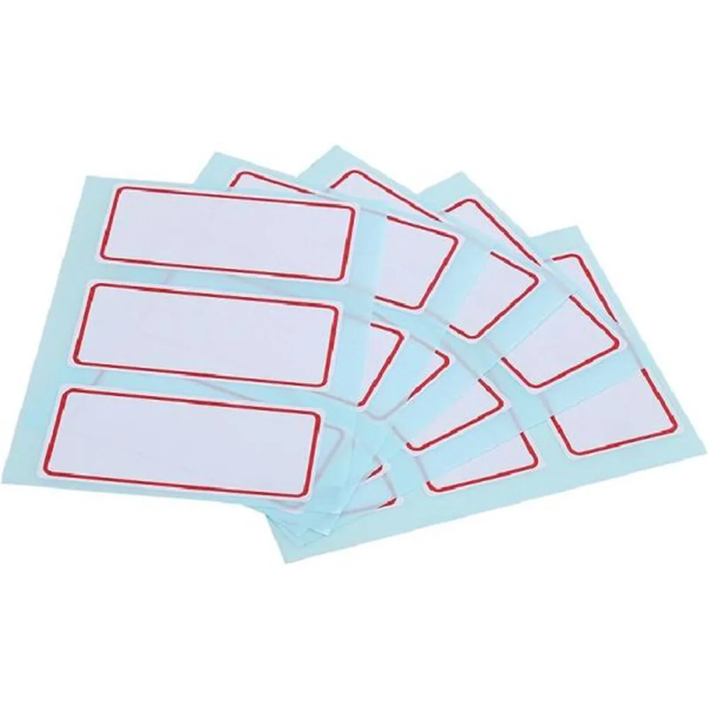 12 листов пустые наклейки 34*73 мм самоклеющиеся этикетки Клейкие имя номер