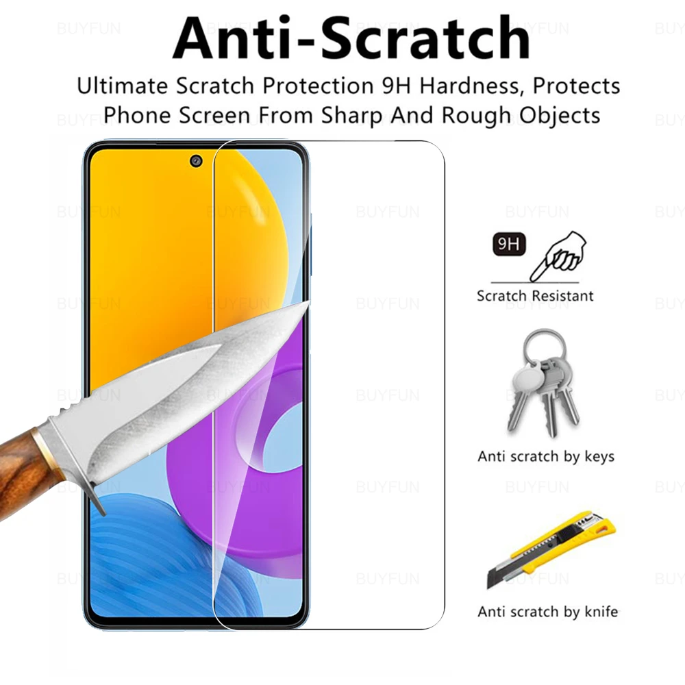 4pcs 9h tempered glass for samsung galaxy m52 5g 6 7 screen protector for samsung m52 5g samsun m52 m 52 protective film cover free global shipping