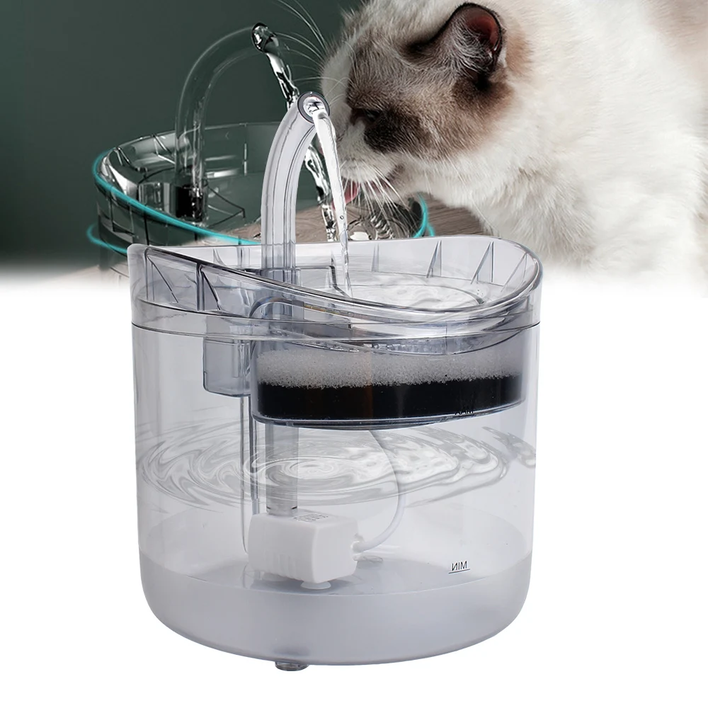2L Automatic Drinker Water Flowing Fountain Filter Pet Drinking Feeder Electric Water Dispenser Dog Cat Drinking Fountain