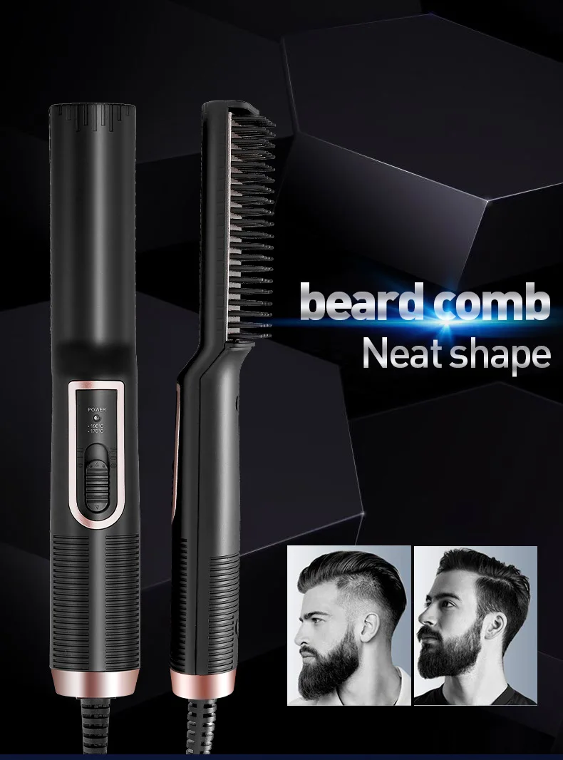 

Portable Heating Straightening Comb Styling Tools Beard Straightening Brush for Men Hair Dryer brush Hair straightener brush