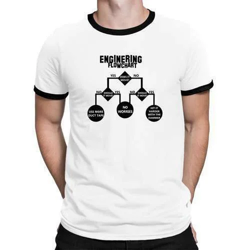

Engineering flow chart Ringer T-shirt