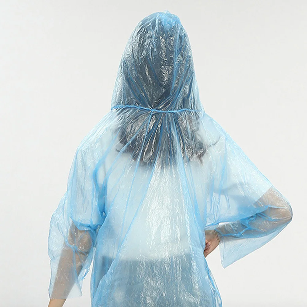 10 шт. одноразовый дождевик для взрослых аварийный водонепроницаемый пончо