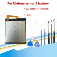 100 original battery for ulefone armor 2 battery 4700mah 5 0inch helio p25 original battery tracking dismantling tools