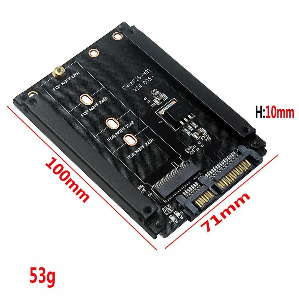 Металлический Чехол B+ M ключ M.2 NGFF SSD до 2,5 дюймов SATA 6 ГБ/сек. адаптер карта с корпусом разъем M2 адаптер NGFF с 5 винтами