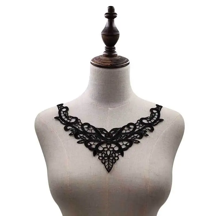 Вышивка шеи воротник diy поддельные съемные воротники водорастворимые Женская
