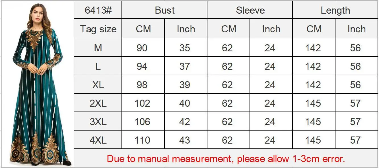 

Mandylandy Gold Velvet Printed Dubai Abaya Middle East Women Muslim Dress High Quality Floral Printing Long Sleeve Muslim Dress