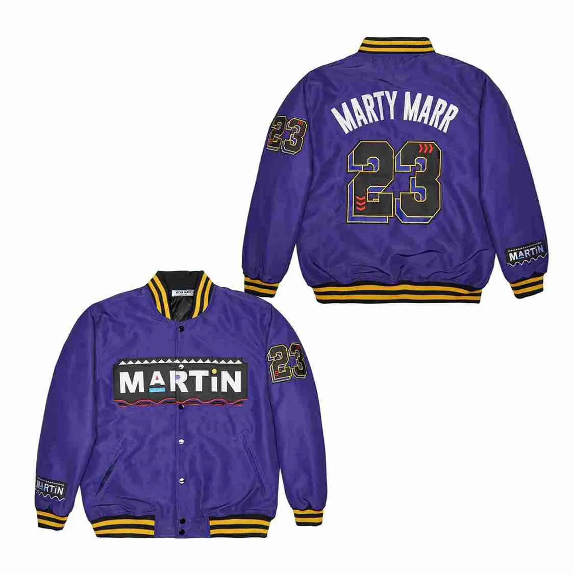 

BG Jacket MARTIN 23 MARTIN SATIN Embroidery sewing outdoor exercise coat purple SATIN JACKET Winter outdoor size XS-3XL 2021