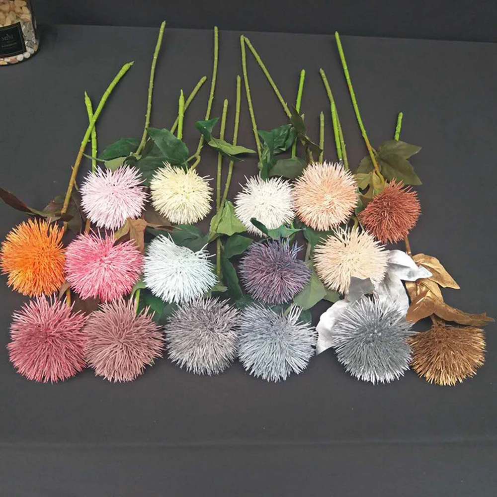 50 см Длина искусственный цветок помпон один мягкий Одуванчик Сельский домашний