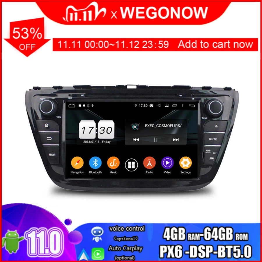 Автомобильный DVD-плеер TDA7851 Android 11 0 8 ядер 4 Гб ОЗУ 64 ПЗУ GPS карта RDS радио Wi-Fi BT 5 для