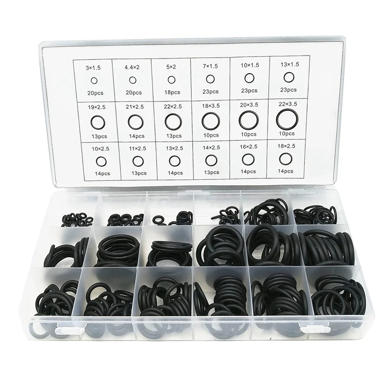 

279 Pcs Rubber O-Ring Gasket Ring Assortment Kits Thickness 1.5mm 2.5mm 3.5mm
