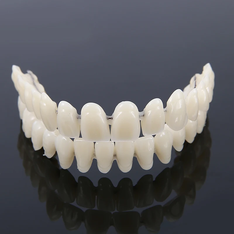 Анти отбеливающий поддельный чехол для зубов полный набор верхний нижний
