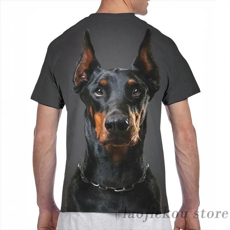 Футболка Doberman с принтом для мужчин и женщин модный топ коротким рукавом