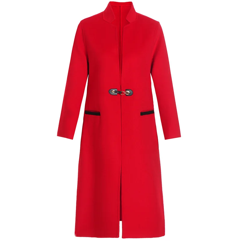 

Woolen coat Women's Mid-length cashmere double-sided high-end atmospheric casual fashion fall 2020 new coat