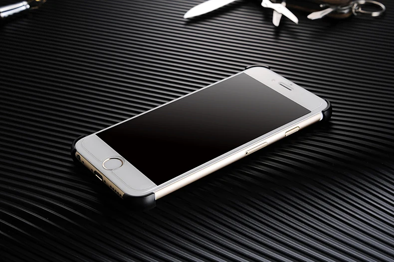 Роскошный Алюминиевый металлический бампер чехол для iPhone 8 7 6 6s/Plus ультратонкий противоударный чехол для телефона Apple iPhone 7 8/Plus бампер