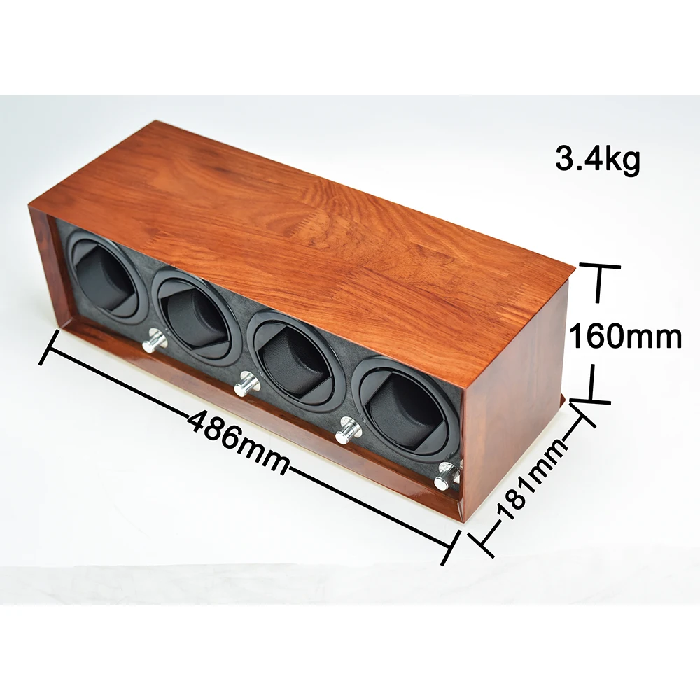 

High Quality High-End Black Wooden Carbon Fiber Watch Winder Ultra Quite solid wooden Watch Winder