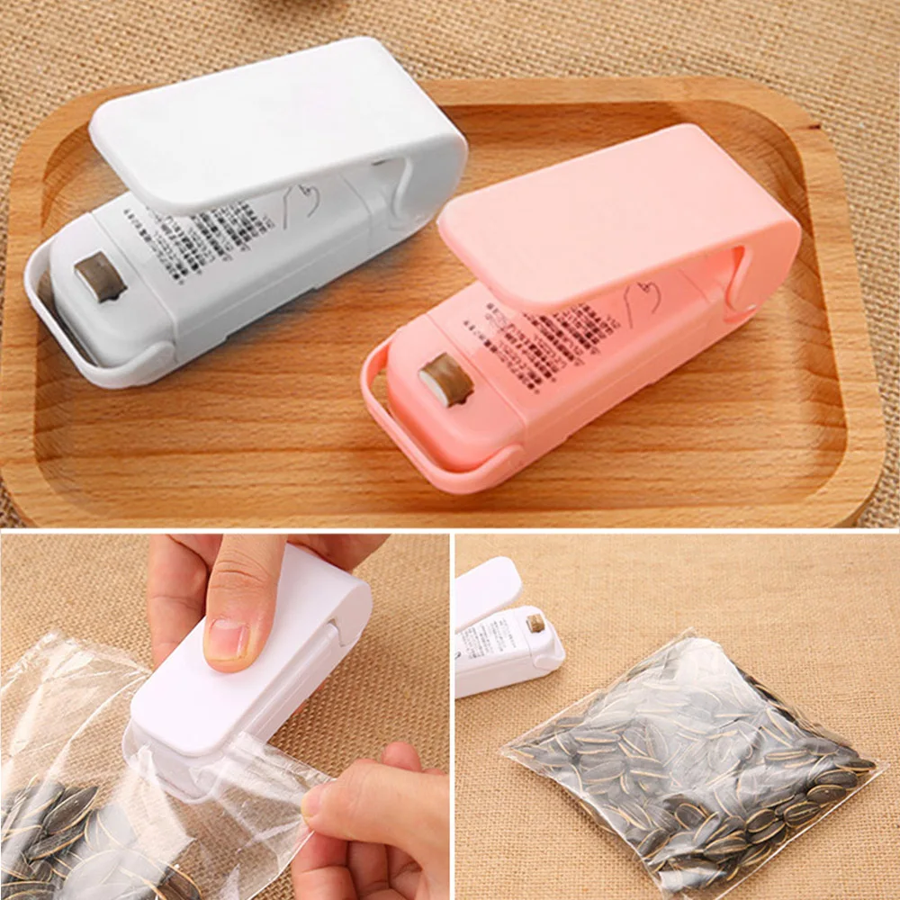 

Mini Food Snacks Bag Packing Sealer Household Heat Sealing Machine Portable Stapler Shape Capper Food Preservation Resealer