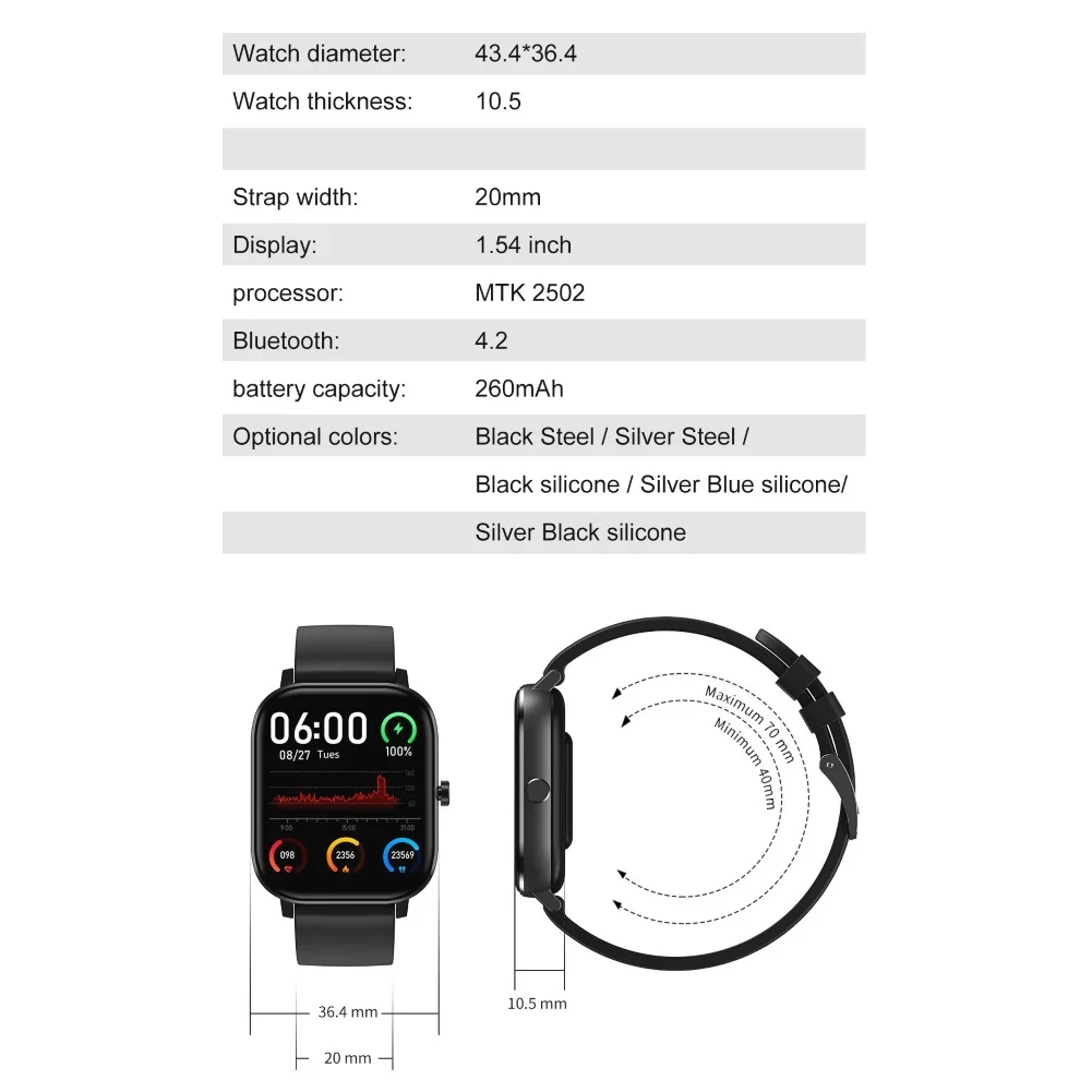

DT35 Smart Watch Men Bluetooth Call Full Touch Fitness Tracker Blood Pressure Smart Clock IP67 Women Smartwatch for amazfit x