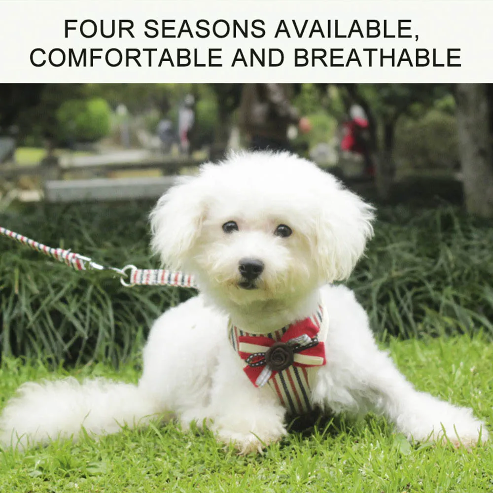 Поводок для собак и кошек мягкий сетчатый набор щенков с колокольчиком милый