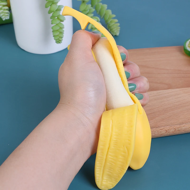 

Эластичная имитация банана 17 см, медленно восстанавливающая форму игрушка-сжималка, веселая восстанавливающая форму игрушка-антистресс дл...