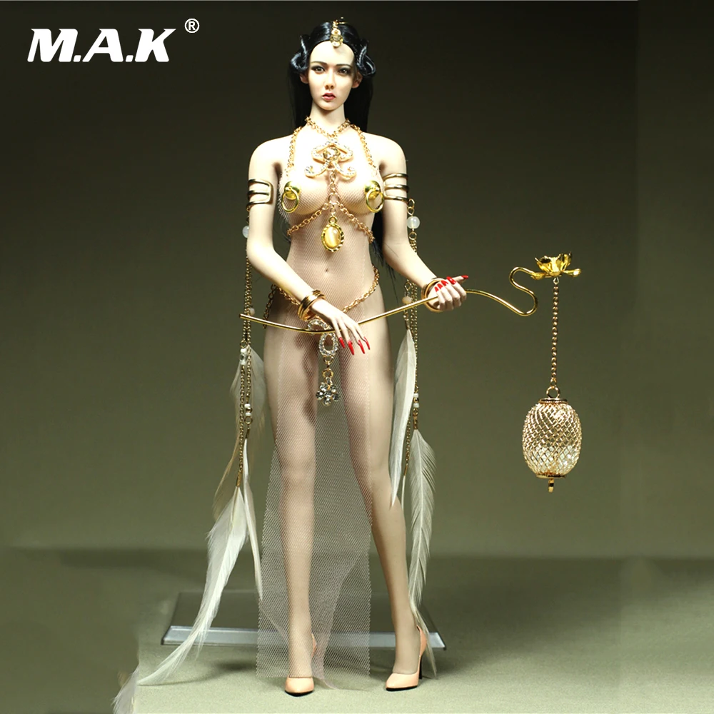 

In Stock 1/6 Sexy Clothes Jewelry Lantern Model princess Gold metal chain bikini clothing model Collection