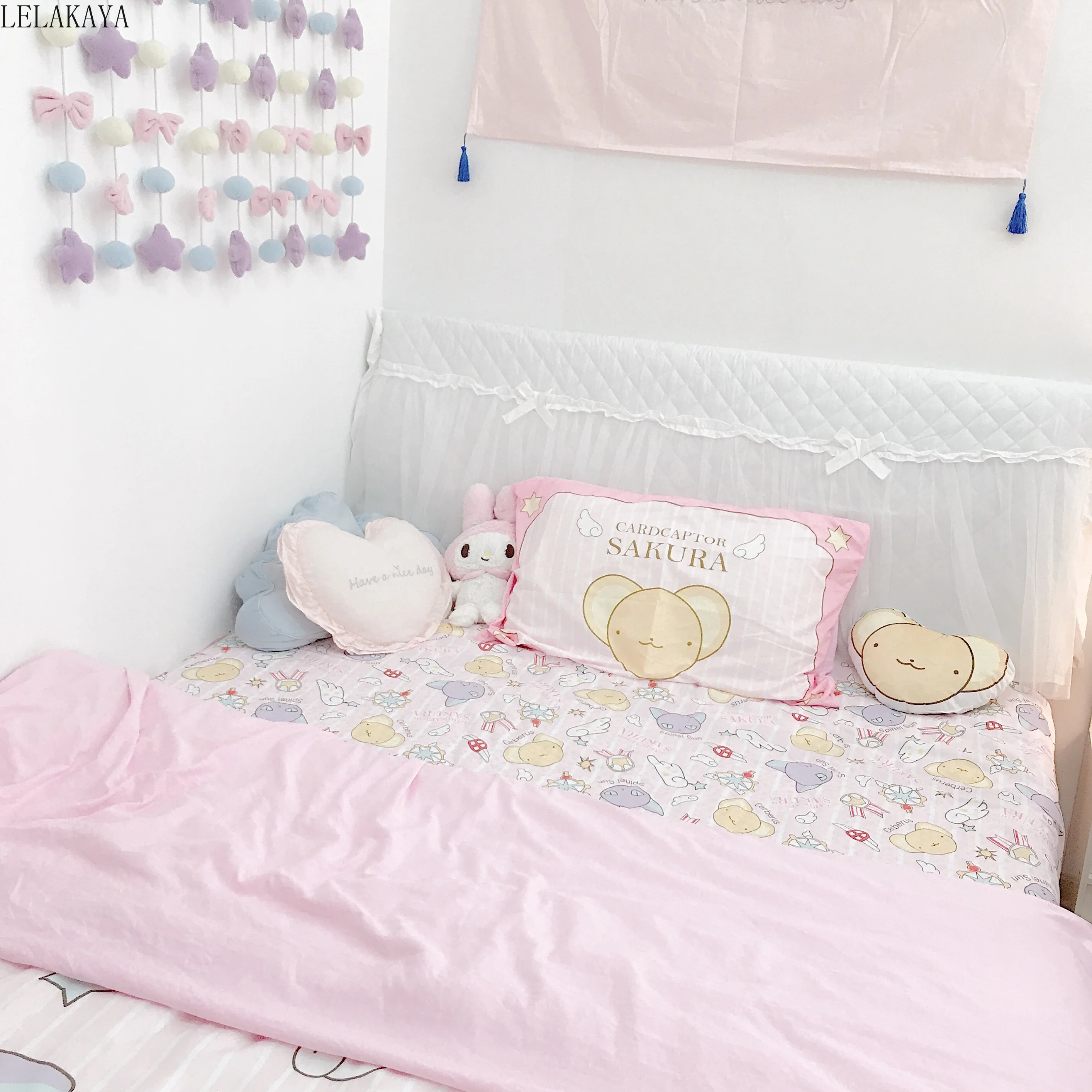 Cardcaptor Sakura Kero хлопковые плюшевые детские милые Мультяшные простыни, пододеяльник, наволочка, украшение для спальни, игрушка