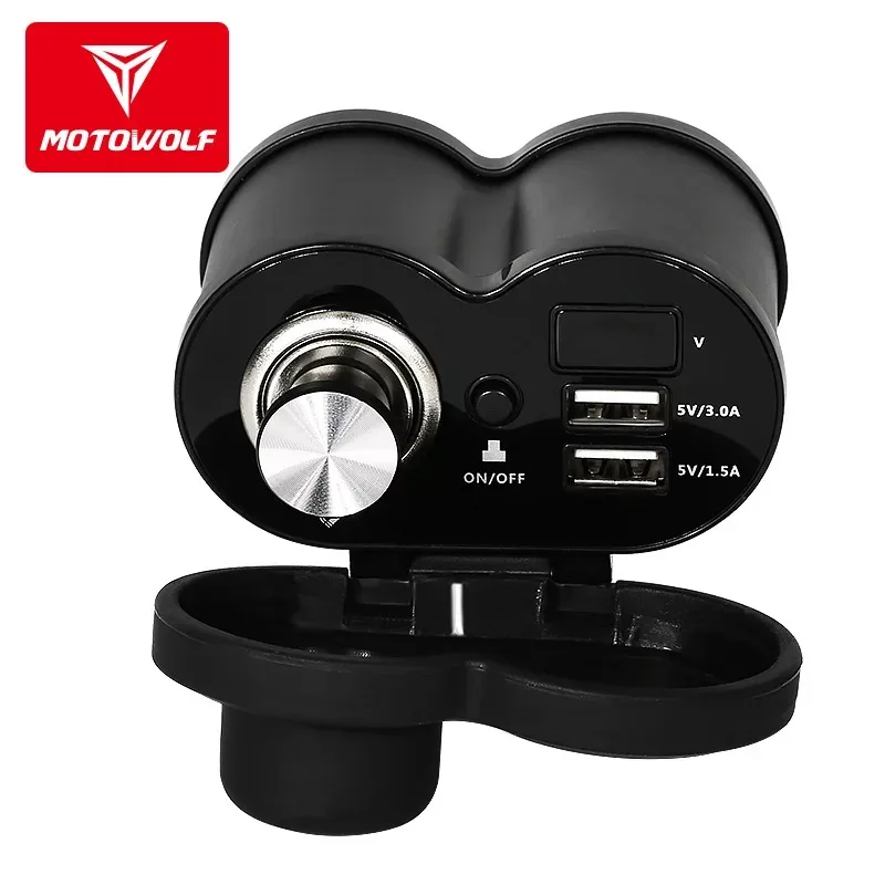 Двойной USB мотоциклетный прикуриватель зарядное устройство с Вольтметр