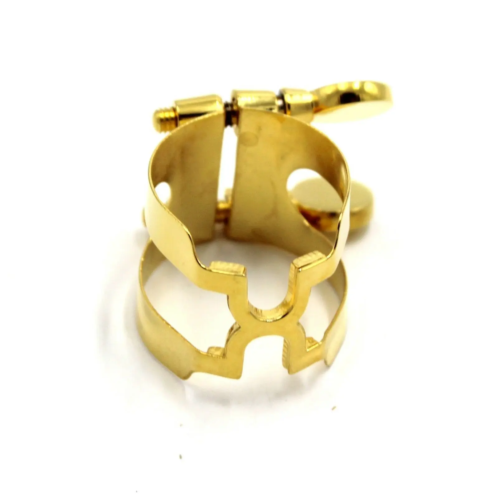 Новые жесткие резинки для саксофона Лигатура мундштука позолоченная H