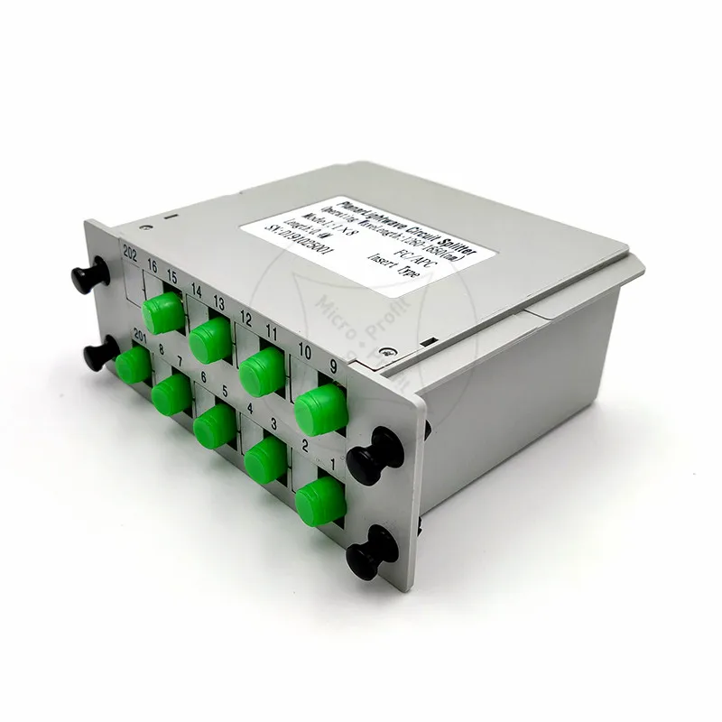 10 шт./лот FC APC 1X8 ПЛК Кассетный встраиваемый Тип SC Волоконно-оптический сплиттер 1x8