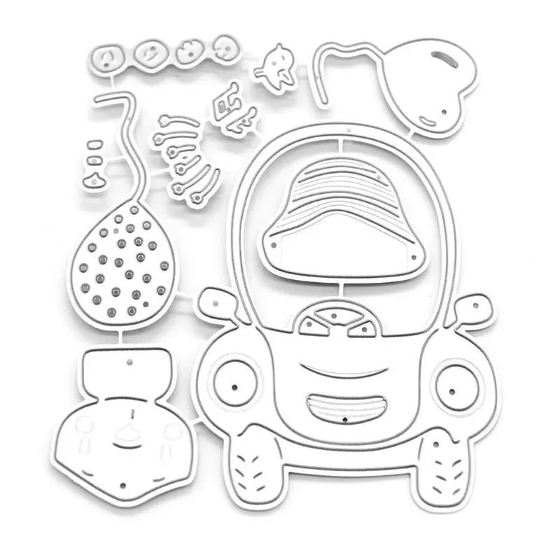 2021 Новый вождения медведь металлический Трафаретный вырубной штамп Скрапбукинг