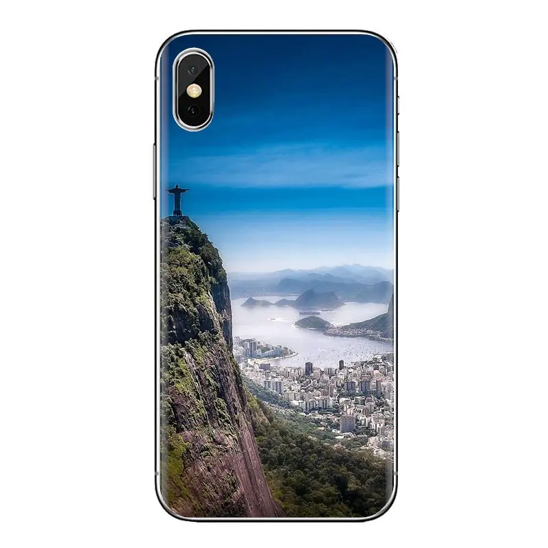 For Samsung Galaxy S2 S3 S4 S5 MINI S6 S7 edge S8 S9 Plus Note 2 3 4 5 8 Coque Fundas Covers Brazil Rio de Janeiro Jesus Statues |