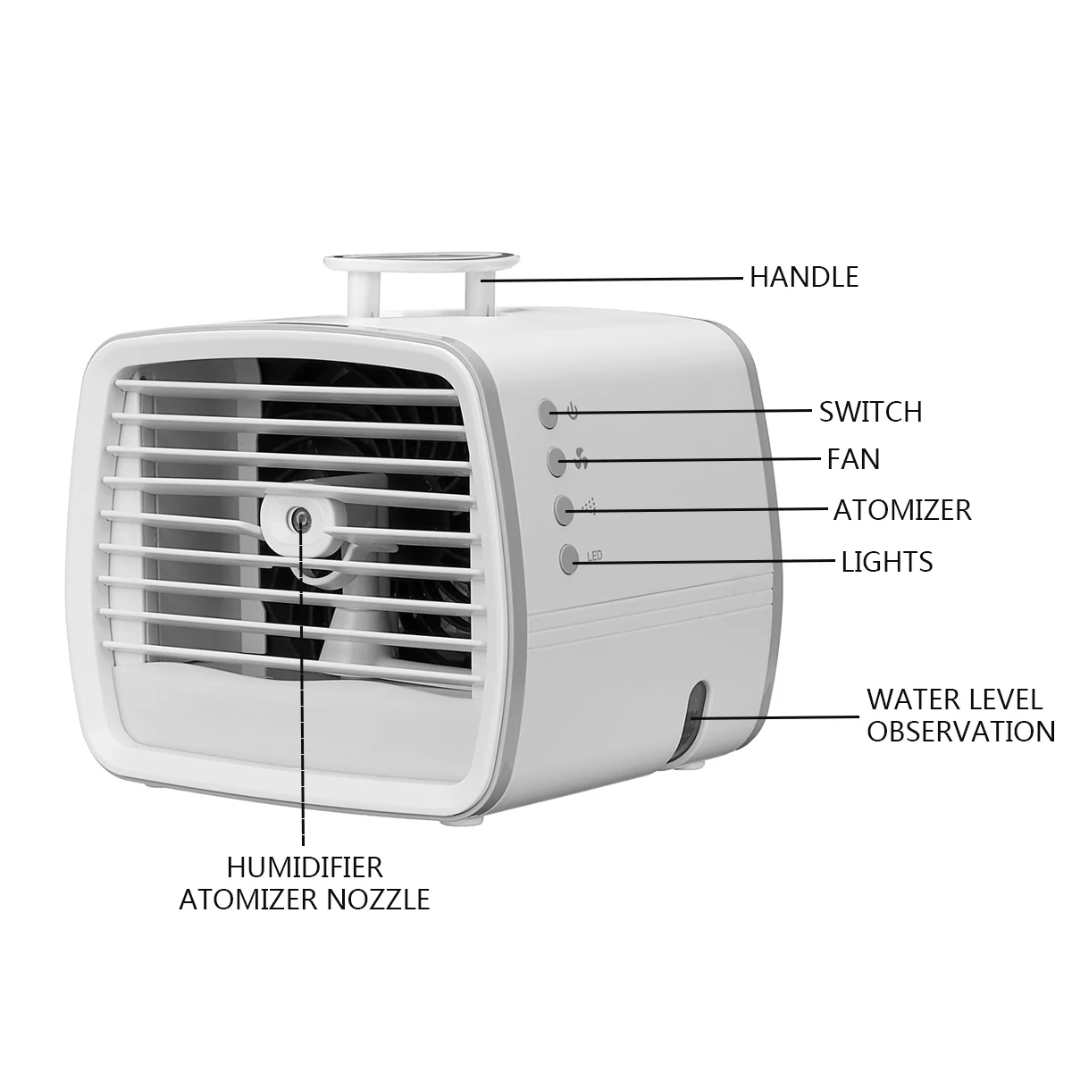 구매 3 IN 1 선풍기 휴대용 에어컨 및 가습기 및 야간 조명 USB 테이블 선풍기 에어컨 리필 미니 선풍기 사무실 침실 저렴한 3 IN 1 선풍기 휴대용 에어컨 및 가습기 및 야간 조명 USB 테이블 선풍기 에어컨 리필 미니 선풍기 사무실 침실