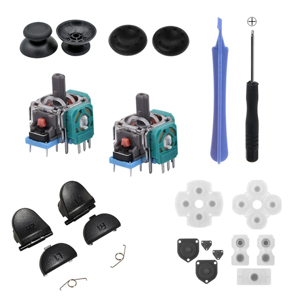 

Wireless PS4 Controller Replacement Parts for Dualshock 4 Repair Parts Tool
