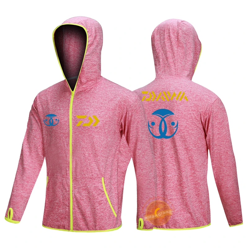 

Summer New DAIWA Long Sleeve Fishing Shirt Quick Dry Fishing Clothing Anti-UV Sunscreen Hiking Fishing Clothes