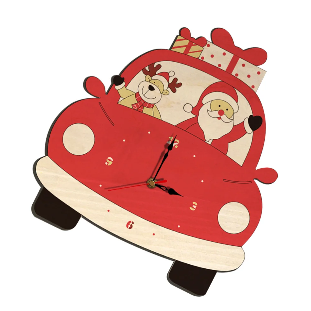 Креативные рождественские дизайнерские настенные часы Мультяшные домашние