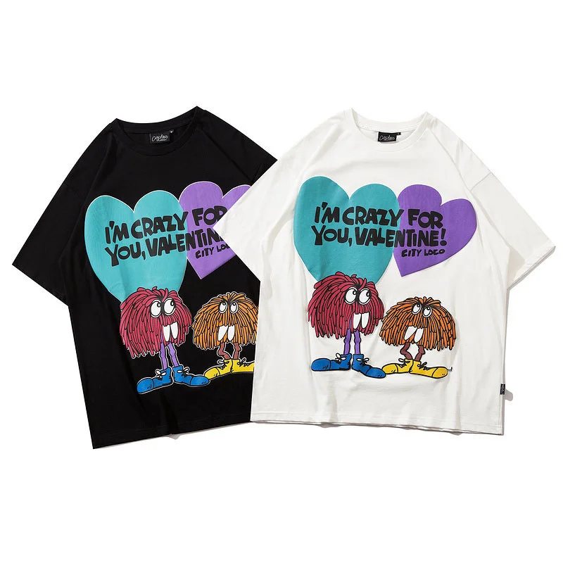 

Футболка мужская оверсайз с коротким рукавом, хлопковая тенниска в стиле хип-хоп, уличная одежда, цвет черный/белый, лето 2022