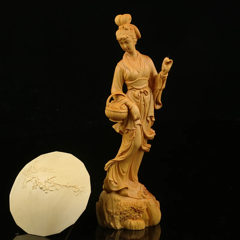 Китайская Классическая красивая скульптура Чонсам ручная резьба в фольклорном