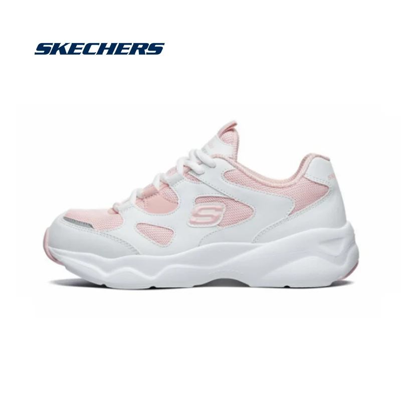 Женские кроссовки на платформе Skechers Оригинальные из натуральной кожи 88888364-WBK |