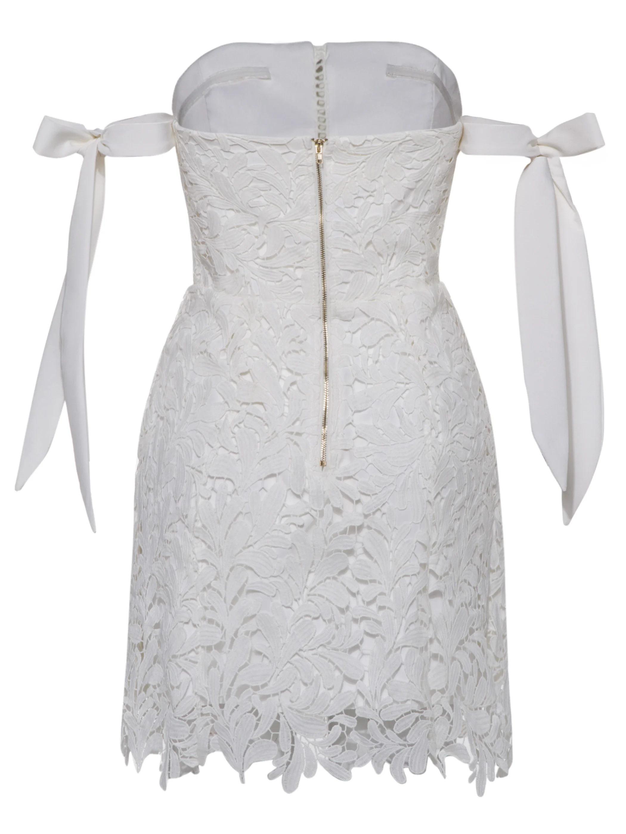 Мини платье женское кружевное без бретелек с открытыми плечами|Женские платья| |