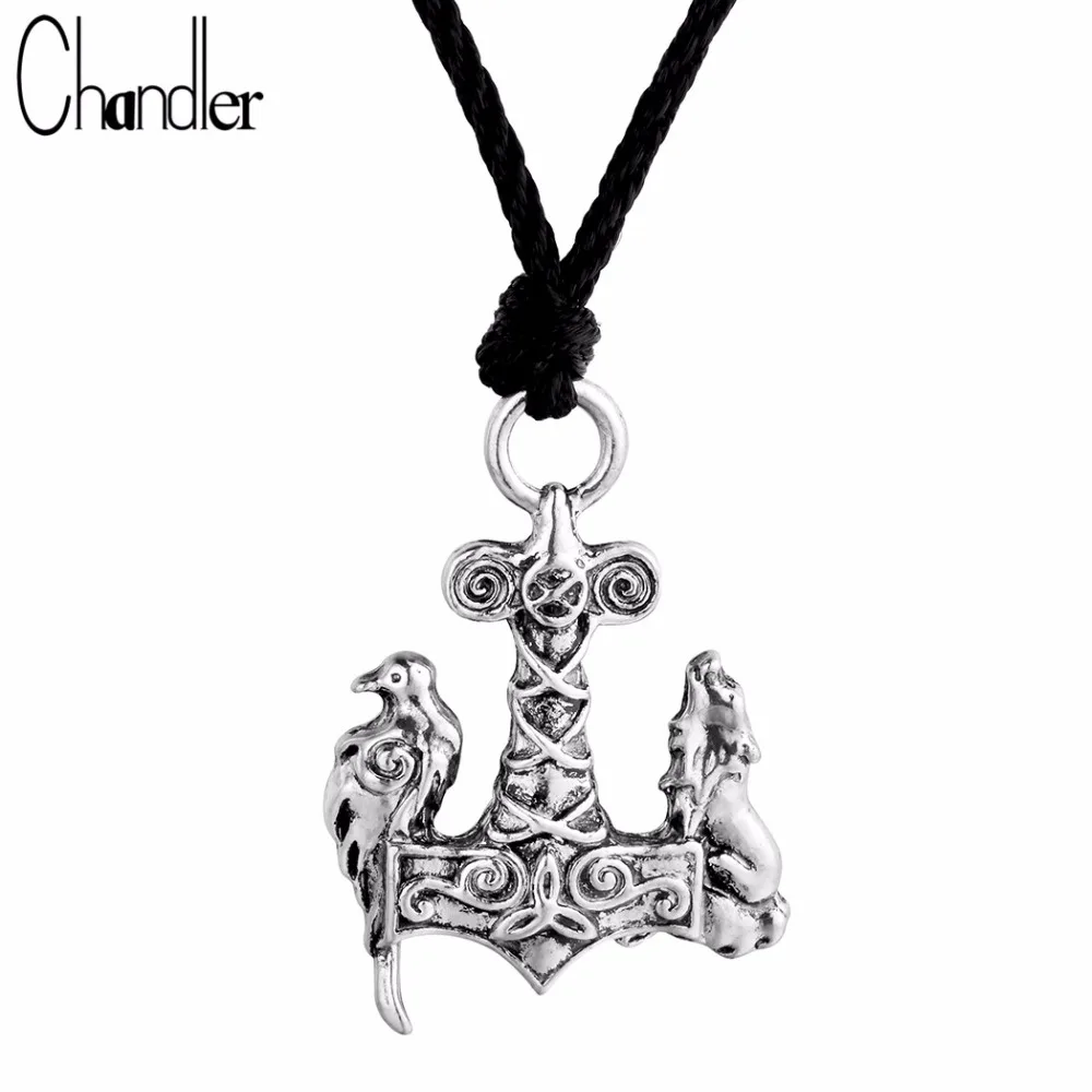 Подвеска-амулет викингов Chandler Valknut ожерелье с кулоном в виде норской птицы волка