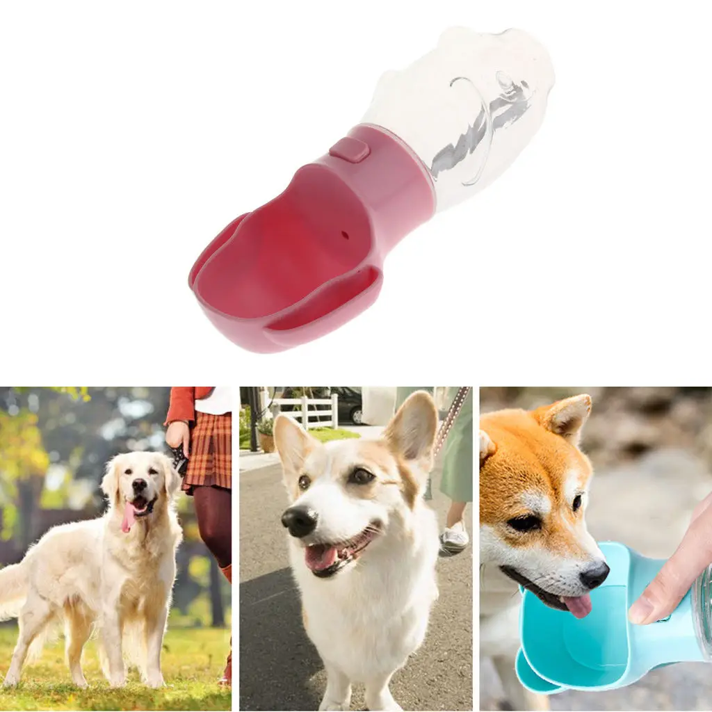 

Cartoon Shape Portable Dog Water Bottle, Keep Pet Water Clean Leak Proof Lightweight Bottle Take it outside easily