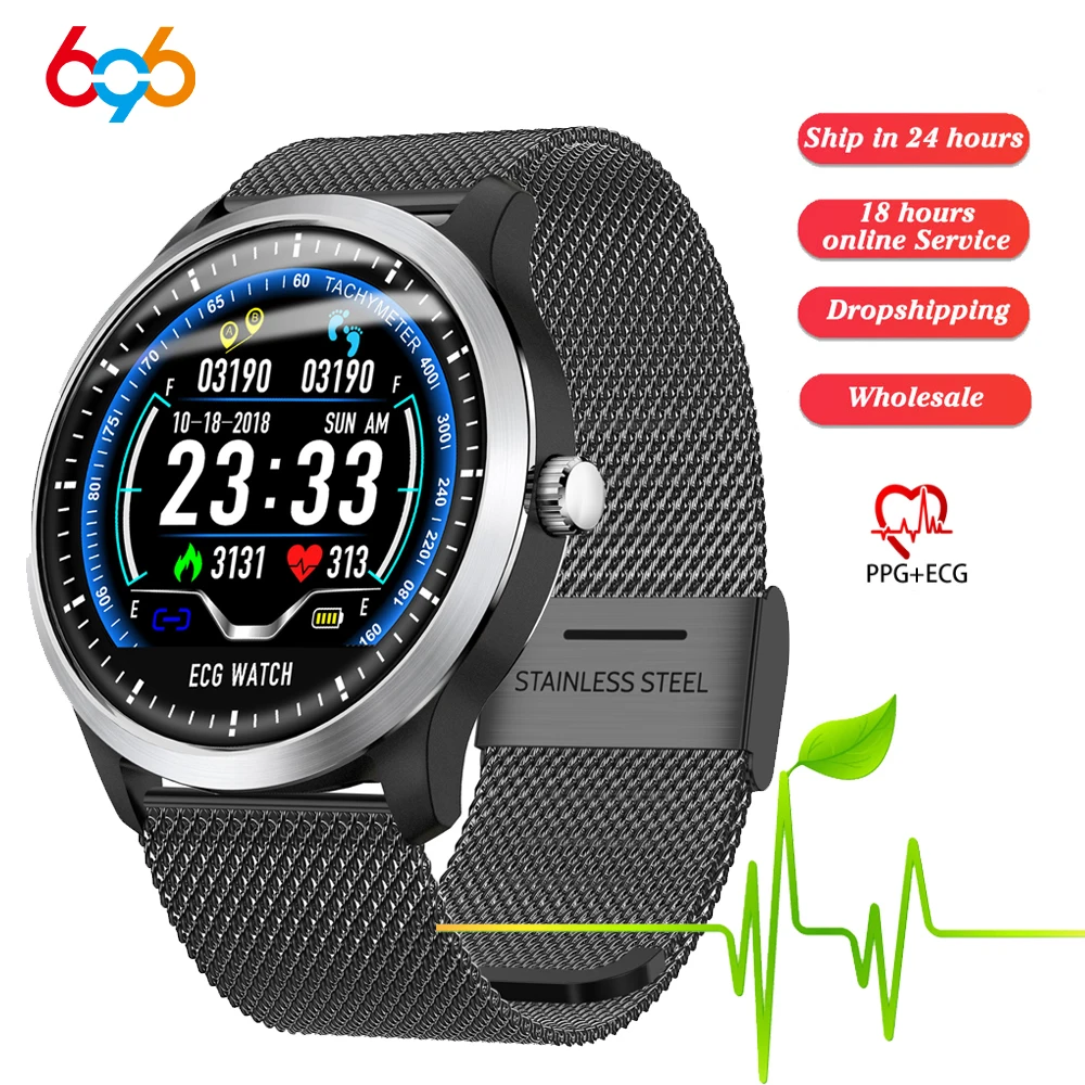 696 N58 Смарт-часы спортивный браслет PPG ECG HRV отчет сердечного ритма тест артериального давления IP67 поддержка подсчета шагов калорий сна