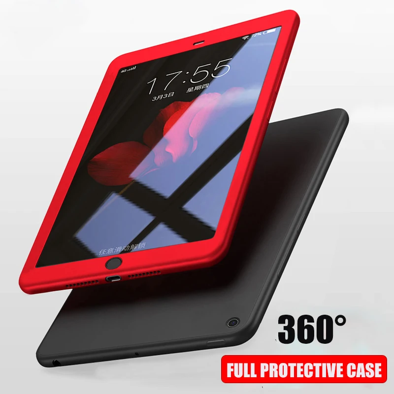 

Luxury 360 Full Protective Case For Ipad 2 3 4 Cover A1458 A1459 A1460 A1395 A1396 A1416 Tempered Glass With Shockproof Fundas