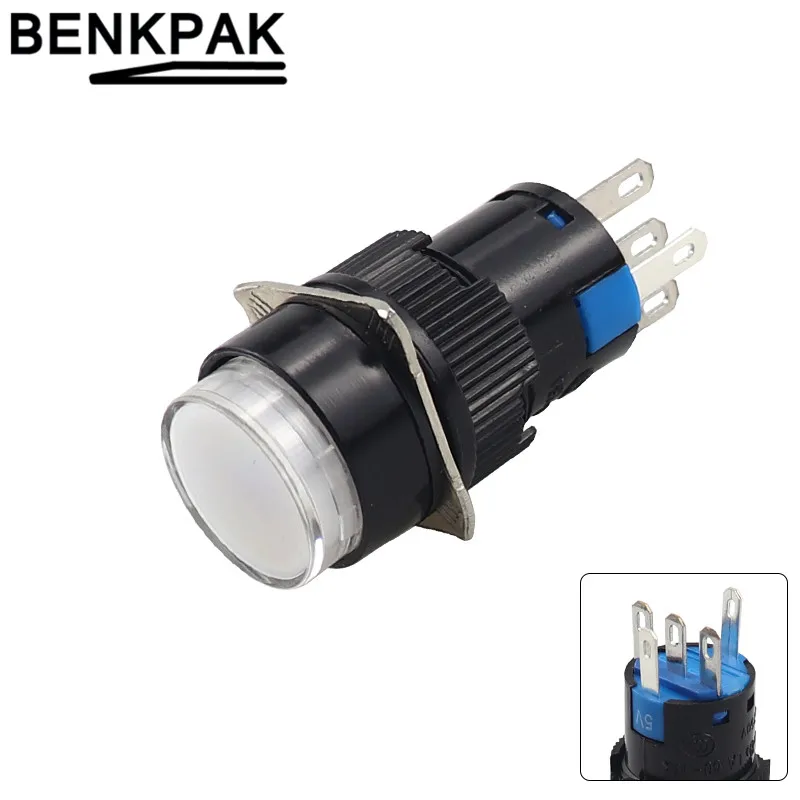 Светодиодный кнопочный выключатель 16 мм 5 В 12 24 220 В|switch lamp|lamp switchpush button lamp switch |